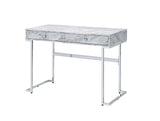 Tigress - Printed Faux Marble Top Writing Desk - White - Furniture Home Direct