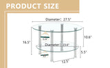 Coffee Table Two Tier Glass Top Polished Metal Legs Silver - Furniture Home Direct
