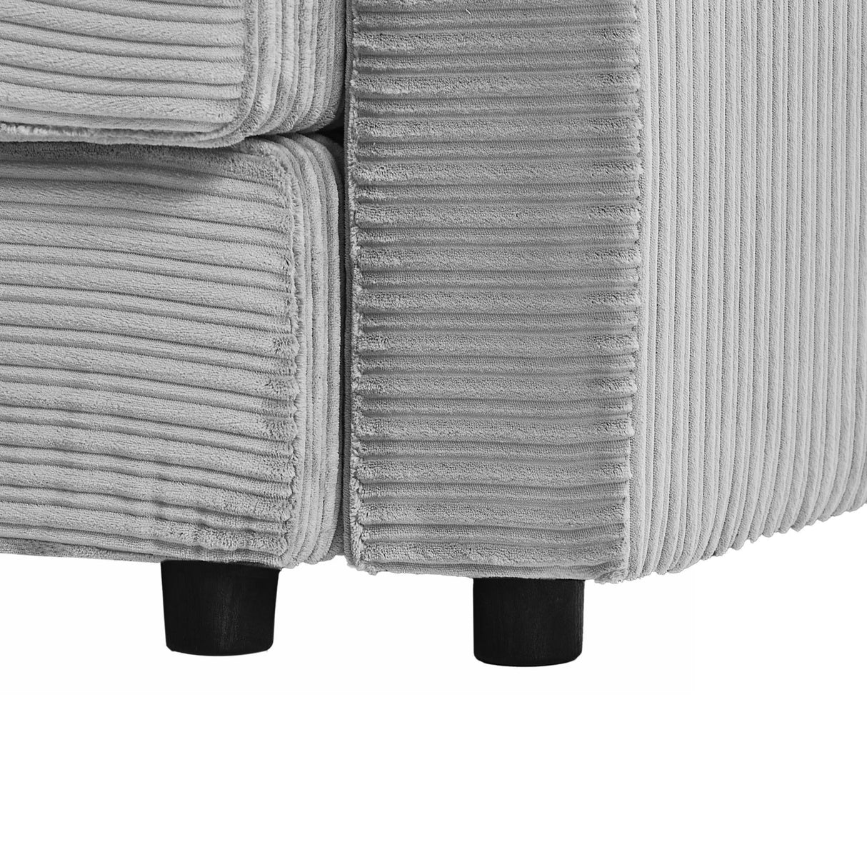 Modern Style Loveseat With Storage, Ottoman, Two USB Ports, Two Cup Holders and Phone Holder - Gray - Furniture Home Direct