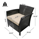 4 PC Outdoor Patio Set - Beige - Furniture Home Direct