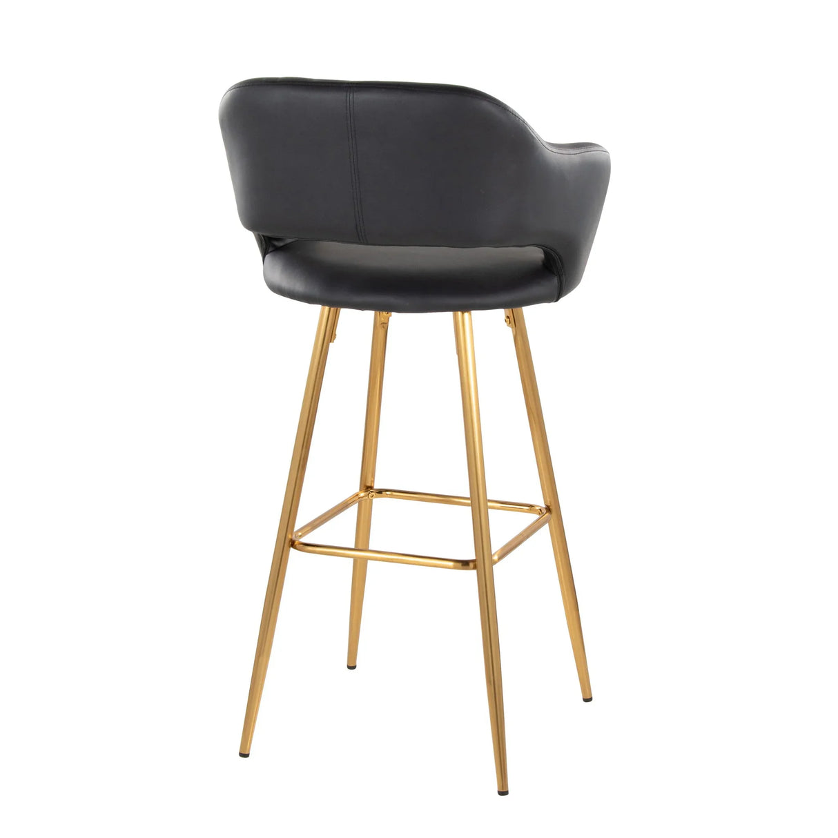 Margarite - Contemporary Fixed Height Barstool With Footrest (Set of 2) With Square - Furniture Home Direct