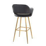 Margarite - Contemporary Fixed Height Barstool With Footrest (Set of 2) With Square - Furniture Home Direct