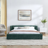 Modern Upholstered Bed Frame With Thick Chenille Fabric And Headboard - Furniture Home Direct