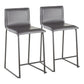 Mara - Upholstered Contemporary Counter Stool (Set of 2) - Furniture Home Direct