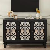 Modern Mirrored TV Stand, 3 Adjustable Shelves For Living Room - Furniture Home Direct