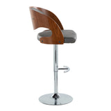 Pino - Mid Century Modern Adjustable Barstool & Swivel With Rounded T Footrest (Set of 2) - Furniture Home Direct
