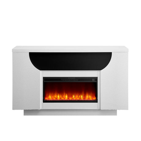 Aurora - Fireplace TV Lift With Adjustable Temperature And LED Colors - White - Furniture Home Direct