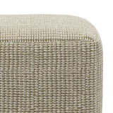 Zelma - Square Woven Outdoor / Indoor Pouf - Cream / Natural - Furniture Home Direct