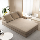 Multifunctional Convertible Sofa Bed With 2 Tumbler Backrests And 2 Pillows, Deep Seat Couch - Furniture Home Direct