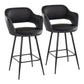 Margarite - Contemporary Fixed Height Counter Stool With Square Footrest (Set of 2) - Furniture Home Direct