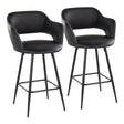 Margarite - Contemporary Fixed Height Counter Stool With Square Footrest (Set of 2) - Furniture Home Direct