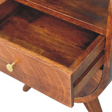 Split - Bedside Table - Chestnut - Furniture Home Direct
