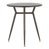 Clara - Industrial Round Dinette Table - Antique - Furniture Home Direct