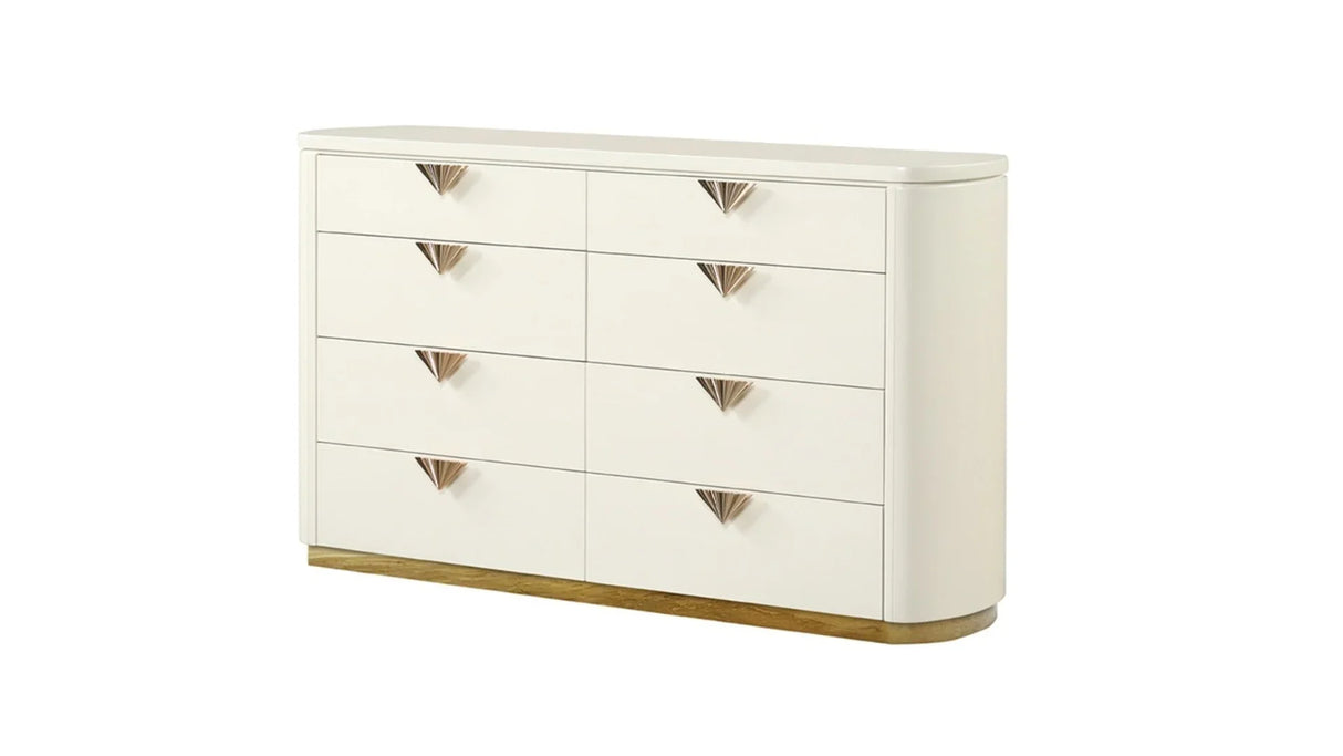 Queen Bedroom Set Modern Upholstered 4 Piece Soft Beige - Furniture Home Direct