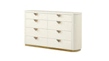 Queen Bedroom Set Modern Upholstered 4 Piece Soft Beige - Furniture Home Direct