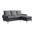 Modern Sectional Technical Leather L-Shaped Sofa Couch With Reversible Chaise Lounge - Furniture Home Direct