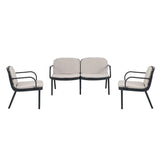 Luna - Outdoor Patio 3 Pieces Chat Set
