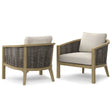 Parkside - Outdoor Conversation Chair (Set of 2) - Natural - Furniture Home Direct