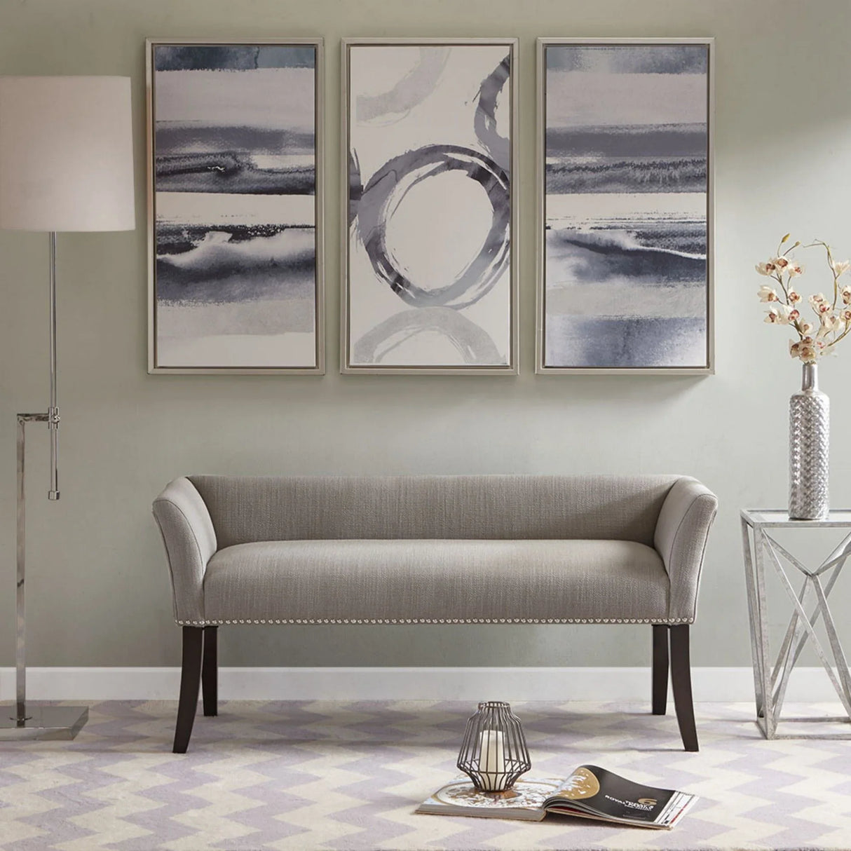 Elegant Design Bench Upholstery, Solid Wood Frame - Furniture Home Direct