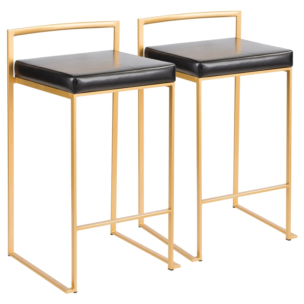 Fuji - Contemporary / Glam Design Counter Stool (Set of 2) - Furniture Home Direct