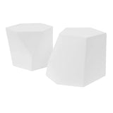 Coffee Tables Set Geometric Modern Minimalist White - Furniture Home Direct