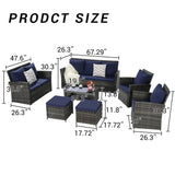 7 PC Rattan Outdoor Set - Furniture Home Direct