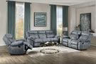 Zubaida - Two Tone Velvet 3 Piece Recliner Living Room Set - Furniture Home Direct