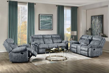 Zubaida - Two Tone Velvet 3 Piece Recliner Living Room Set - Furniture Home Direct