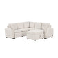 Sectional Sofa Convertible Pull-Out Sofa Bed With A Movable Storage Ottoman For Living Room - Furniture Home Direct