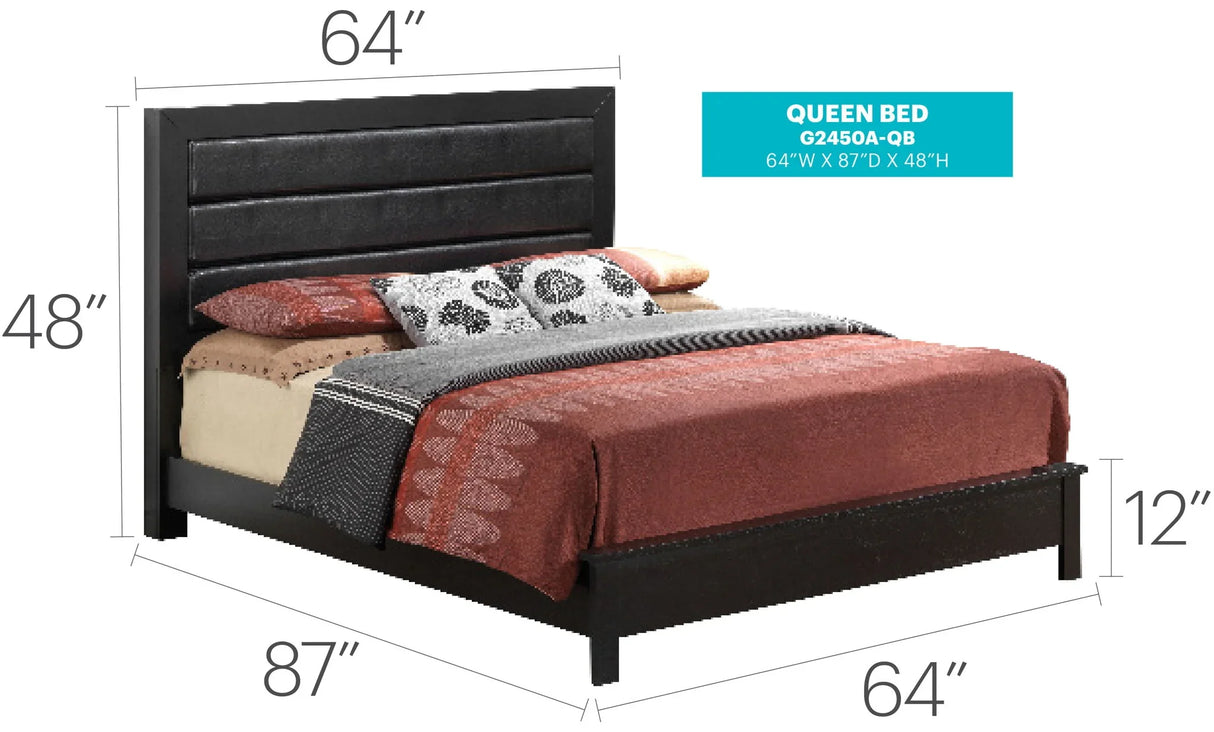Transitional Modern Design Bed - Furniture Home Direct