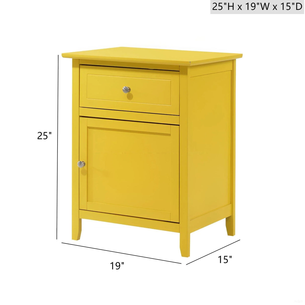 Izzy - 1 Drawer /1 Door Nightstand - Furniture Home Direct