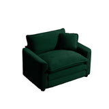 Modern Classic Corduroy Fabric Single Chair Deep Seat Sofa With Pillow - Furniture Home Direct
