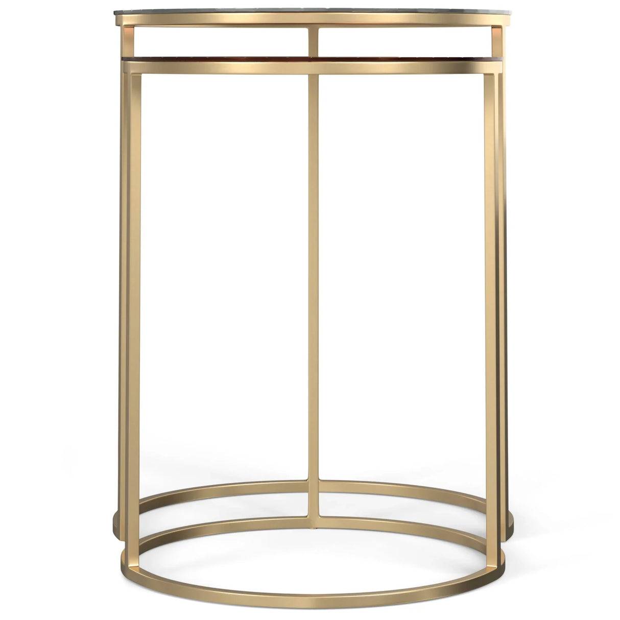 Drake - 2 Piece Nesting Table - Antique Nickel / Antique Copper - Furniture Home Direct