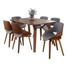 Folia Fabrizzi - 7 Piece Mid Century Modern Dining Set - Furniture Home Direct