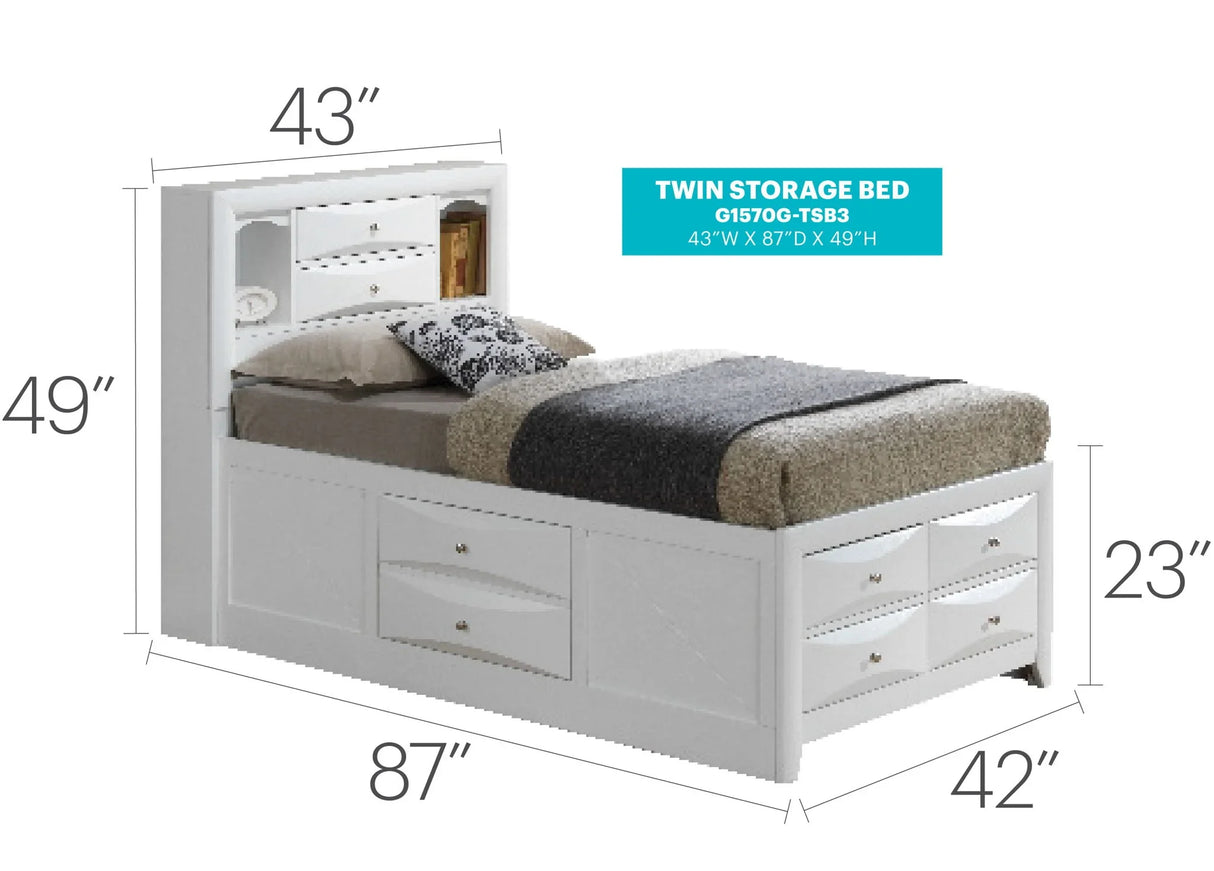 Marilla - Storage Bed With Bookcase Headboard - Furniture Home Direct