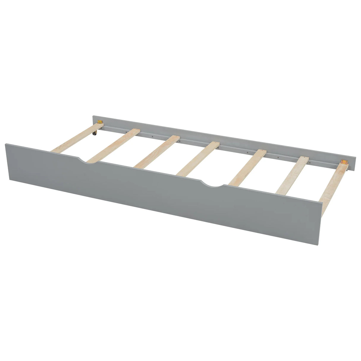 Twin Platform Bed With Storage Headboard Shelves Gray - Furniture Home Direct