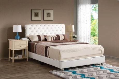 Elegant Transitional Upholstered Bed - Furniture Home Direct