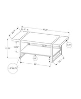 Coffee Table, Accent, Cocktail, Rectangular, Living Room, Contemporary, Modern - Furniture Home Direct