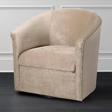 Eden - Swivel Chair With Microfiber Upholstery And Hardwood Frame - Furniture Home Direct