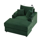 Modern Style Loveseat Sofa Sectional Sofa Couch With Storage Space, A Movable Ottoman, Two USB Ports, Two Cup Holders, A Phone Holder For Living Room - Furniture Home Direct