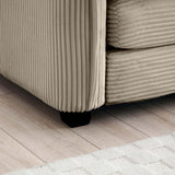 Modern 2 Piece Corduroy Living room Set - Light Brown - Furniture Home Direct