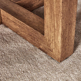 Coffee Table Round Stone Finish Wood Base Contemporary Gray - Furniture Home Direct