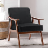 Mid Century Modern Accent Chair With Solid Wood Frame And Extra Thick Backrest - Furniture Home Direct
