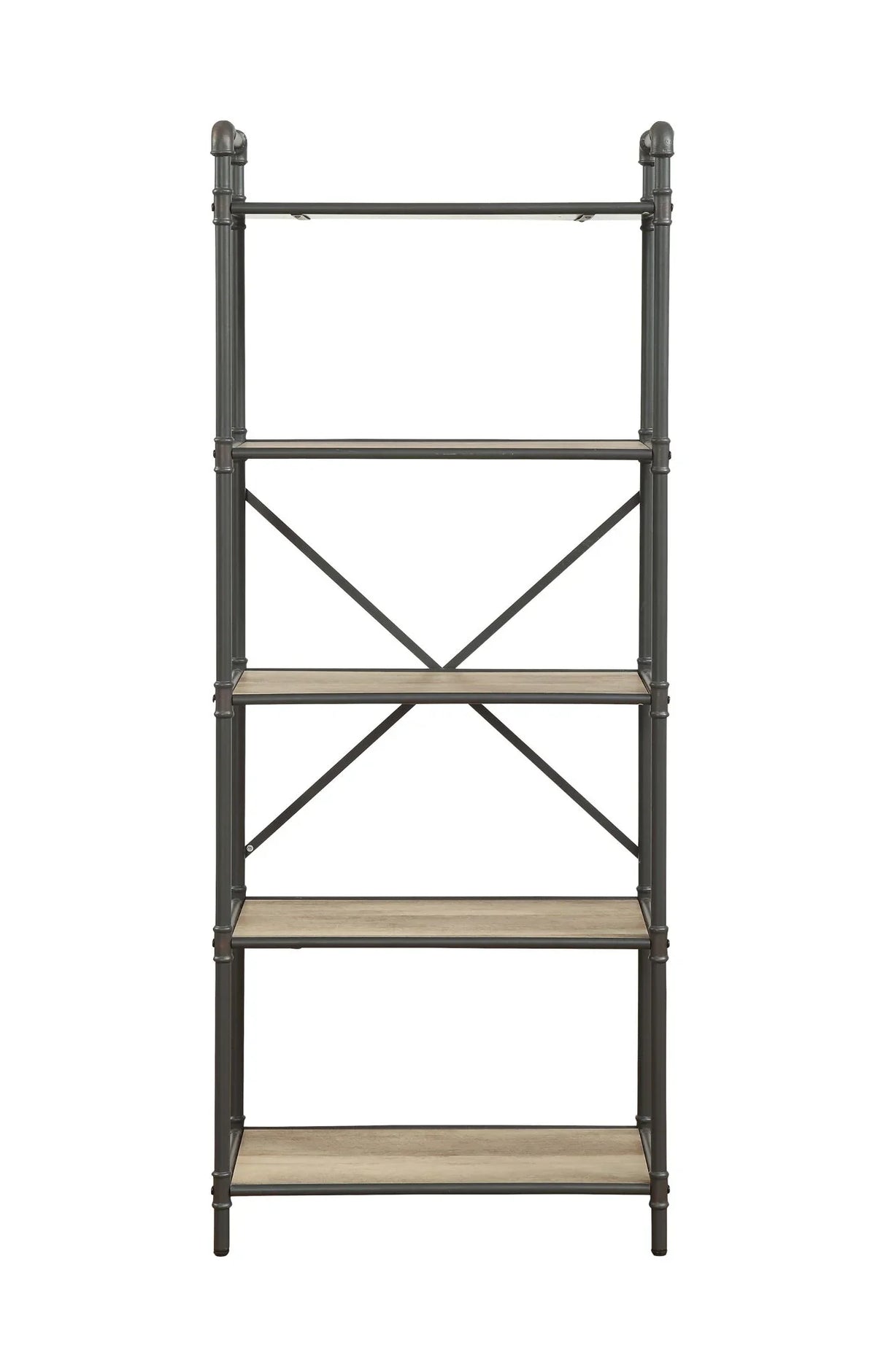Itzel - Bookshelf - Antique Oak / Sandy Gray - Furniture Home Direct
