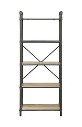 Itzel - Bookshelf - Antique Oak / Sandy Gray - Furniture Home Direct