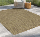 Earth - 7'10" X 10'3" Indoor, Outdoor Area Rug - Mocha, Natural - Furniture Home Direct