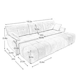 Sofa Set With Ottoman And Pillows, Textured, High Resilience Cushions - Furniture Home Direct