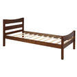 Twin Size Platform Bed With Headboard And Wooden Slat Support - Furniture Home Direct