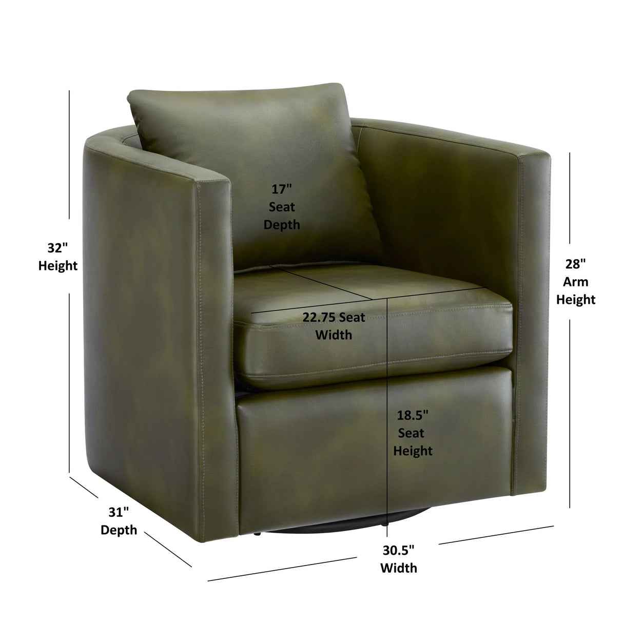 Sutton - Swivel Barrel Chair - Furniture Home Direct