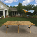 Multi-Function Wooden Foldable Portable Patio Dining Table, Indoor And Outdoor Universal - Natural - Furniture Home Direct